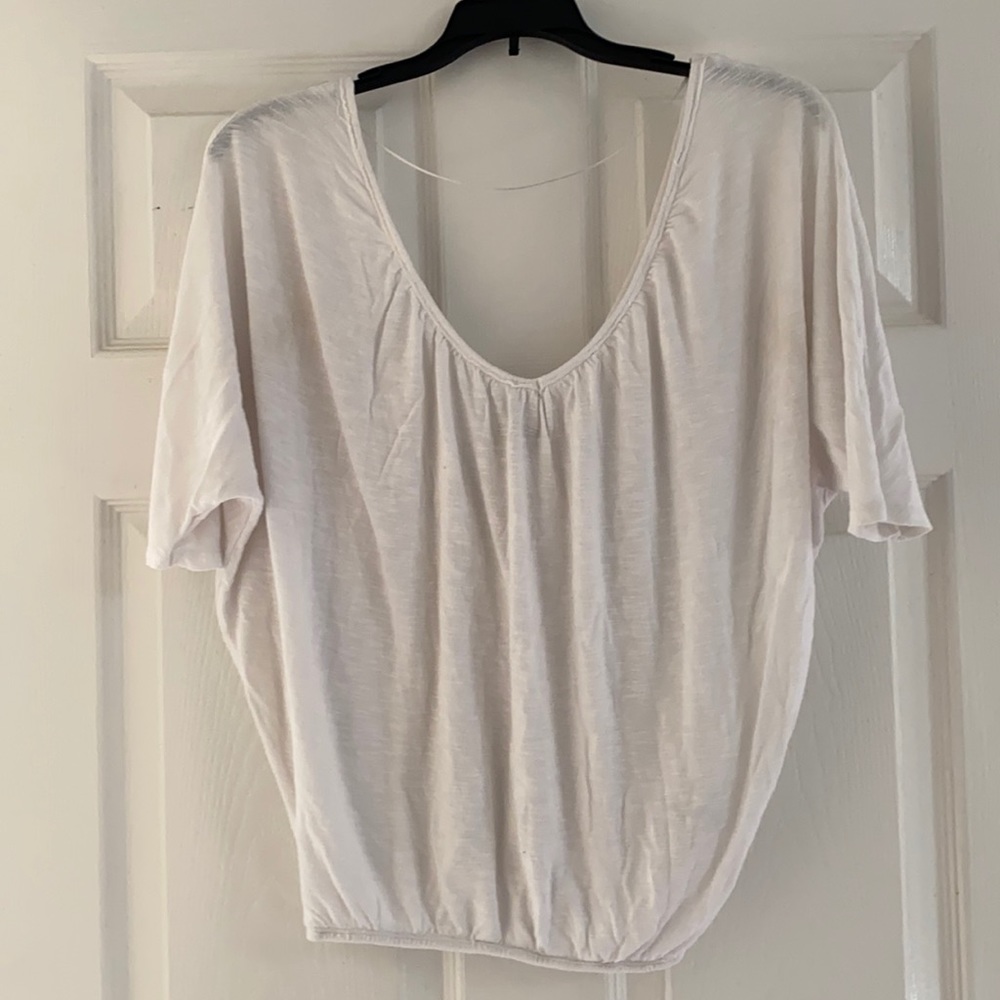 Loose fitting white shirt, size S